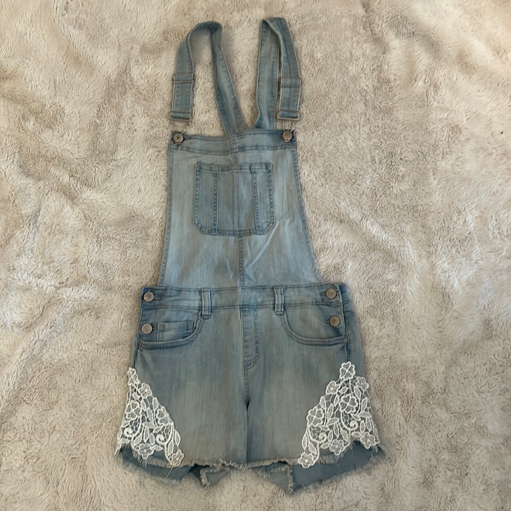 Jean short overalls, EightyTwo, size small